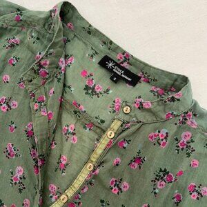 Étoile Isabel Marant Green Floral Blouse, Size 2